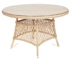 "Эспрессо" плетеный круглый стол, диаметр 118 см, цвет графит