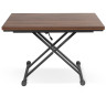 B2166 стол-трансформер с раскладной ламинированной столешницей под дерево, цвет темный орех