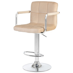 Полубарные стулья недорогие. DOBRIN KRUGER ARM бежевый  Стул полубарный