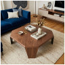 Журнальный столик NIDJI 100х100х30, шпон орех