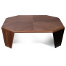 Журнальный столик NIDJI 100х100х30, шпон орех