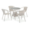 Обеденные группы Комплект плетеной мебели T705ANT/Y137C-W85 4Pcs Latte