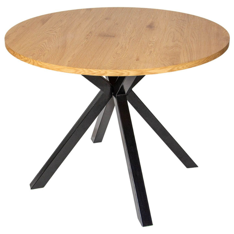 Ламинированные столы DC636 Стол обеденный круглый Дуб винчестер D100, столешница МДФ, основание металл