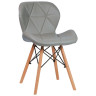 Стулья GH607/DC777 Стул мягкий, СЕРЫЙ экокожа, каркас массив бука