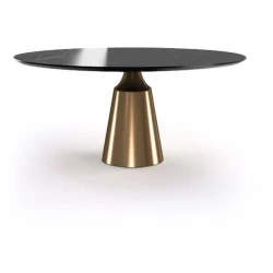 Керамические столы со столешницей круглой формы. LUCAS 120 керамический обеденный стол