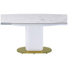 Керамические столы Стол обеденный раскладной Атриум MC22122DT, белый мрамор