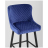 Барные стулья Ститч велюр синий, обивка из мебельной велюровой ткани