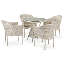 Комплект плетеной мебели T705ANT/Y350-W85 4Pcs Latte