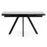 Керамические столы Вилли 140(200)х80 белый мрамор snow white / черный