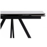 Керамические столы Вилли 140(200)х80 белый мрамор snow white / черный