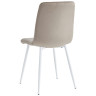 Стулья DC209 Стул мягкий, МОККО#G62-13 велюр, каркас металл белый КРУГЛЫЙ