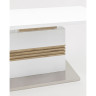 Ламинированные столы Стол обеденный Тампа раскладной 160-200*90 глянцевый белый