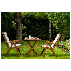 Кофейная группа из акации КARO с высокими стульями  Joygarden