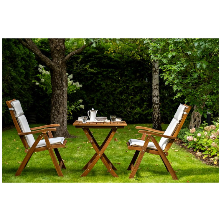 KARO Кофейная группа из акации КARO с высокими стульями  Joygarden