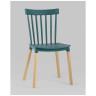Пластиковые стулья пластиковый Field темно-бирюзовый ножки из массива бука