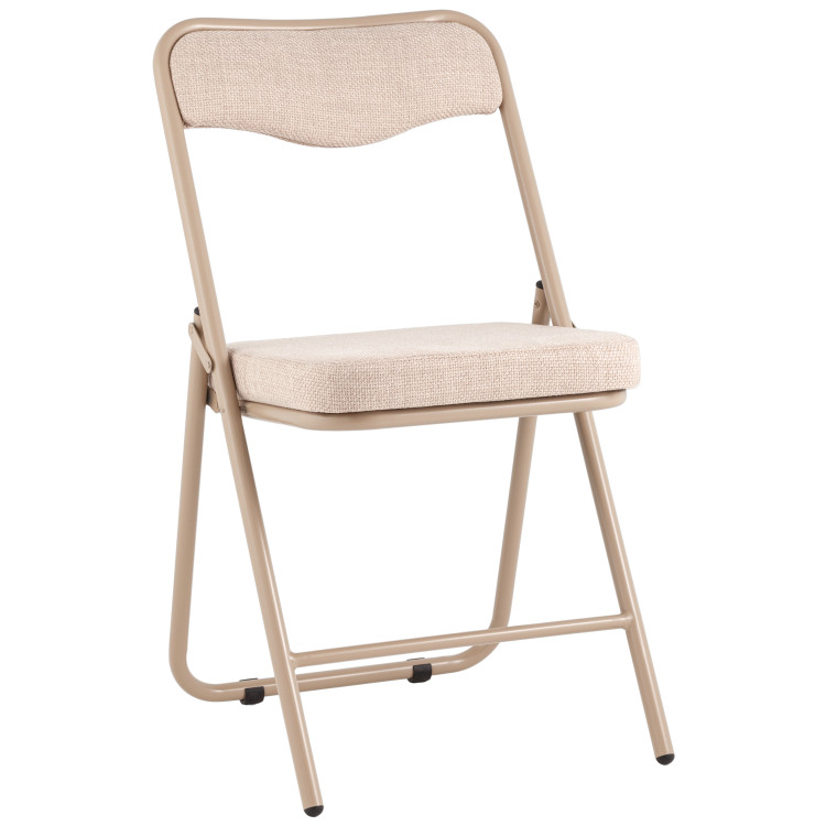 Складные стулья Джонни рогожка бежевая каркас бежевый