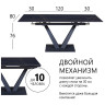 Керамические столы Стол раскладной Malibu (120+30+30), керамика матовая Black Gold