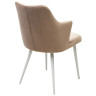 Стулья для гостиной Стул HERMAN БЕЖЕВЫЙ #5, велюр / белый каркас М-City
