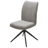 Обеденный стул YOHAN 360 поворотный, обивка ткань светло-серый, каркас черный, DISAUR