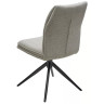 Обеденный стул YOHAN 360 поворотный, обивка ткань светло-серый, каркас черный, DISAUR