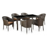 Комплект плетеной мебели T246A/Y350A-W53 Brown 6Pcs