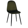 Стулья DC801 Стул мягкий, БОЛОТНЫЙ велюр, каркас металл черный