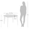 Столы Стол Oslo круглый раскладной 110-140x110x76см, Бетон лайт, белый