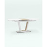 Ламинированные столы Стол обеденный Атланта раскладной 160-200*90 глянцевый белый