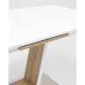 Ламинированные столы Стол обеденный Атланта раскладной 160-200*90 глянцевый белый