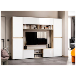 Алетра дуб крафт серый / глянец белый комплектация 3