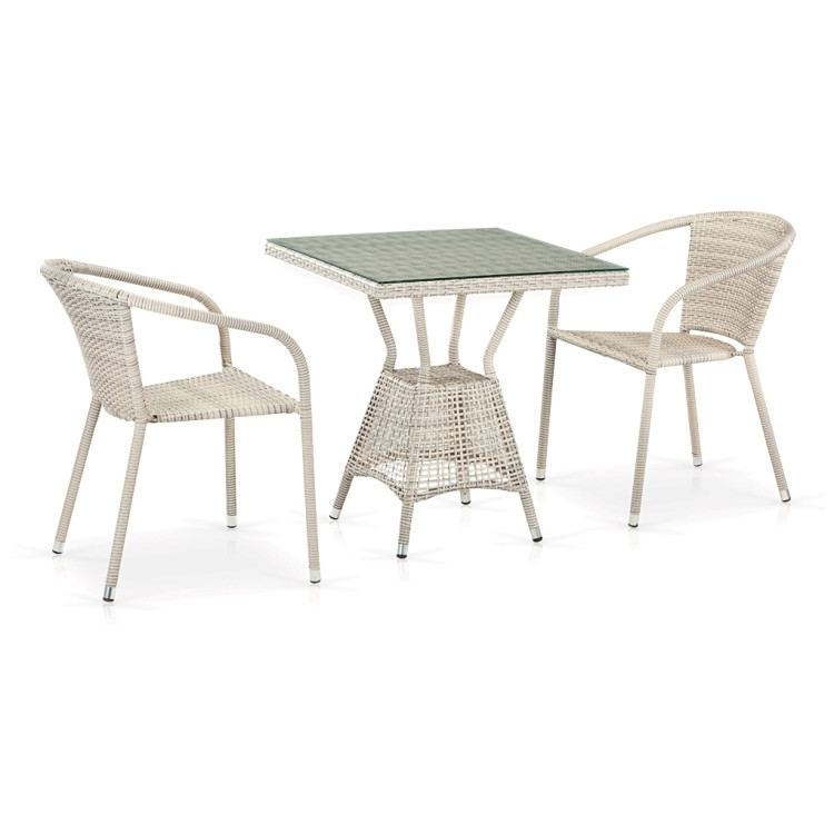 Кофейные комплекты Комплект плетеной мебели T706/Y137C-W85 2Pcs Latte