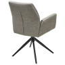 Стул-кресло YOZEF 360 поворотный, обивка ткань светло-серый, каркас черный, DISAUR