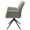 Стул-кресло YOZEF 360 поворотный, обивка ткань светло-серый, каркас черный, DISAUR