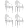 Обеденные стулья и табуреты Набор 4 шт Стул обеденный DOBRIN LOUIS GHOST, цвет прозрачный