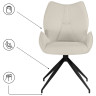 Стулья на металлокаркасе Miranda 360 крутящийся beige / black