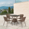 Комплект плетеной мебели T197BNS-W53/Y137C-W53 Brown 4Pcs