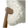 Стулья Стул Lucas белый искусственный мех с ножками цвета орех