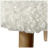 Стулья Стул Lucas белый искусственный мех с ножками цвета орех