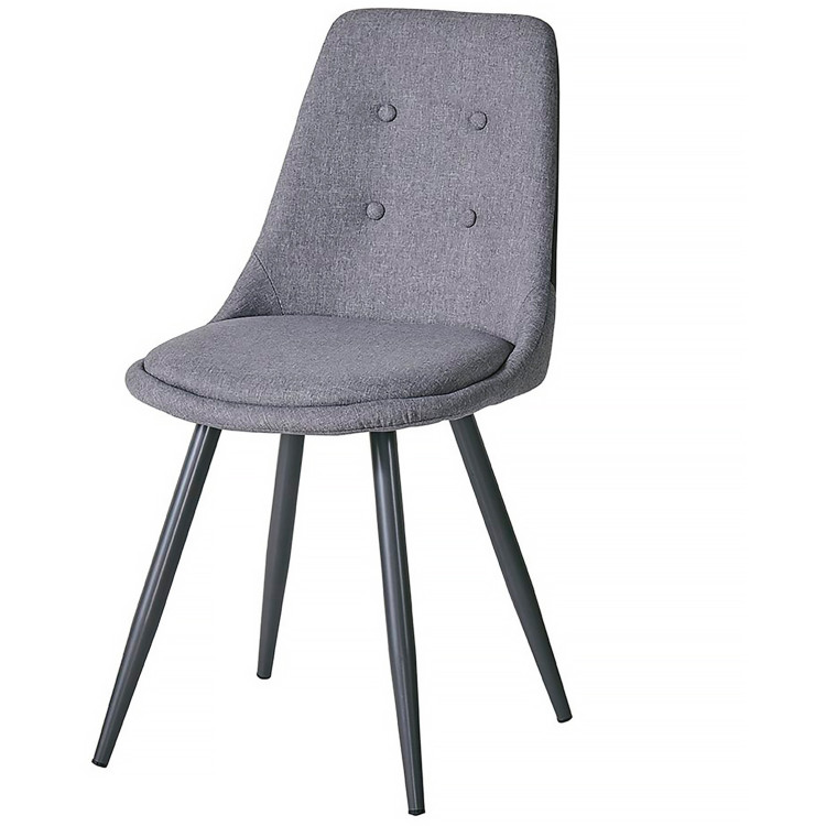 SKY8764 стул на металлокаркасе, ткань-экокожа / тёмно-серый