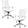 Кресла руководителя Набор 2 шт Офисное кресло для руководителей DOBRIN CLARK SIMPLE, белый