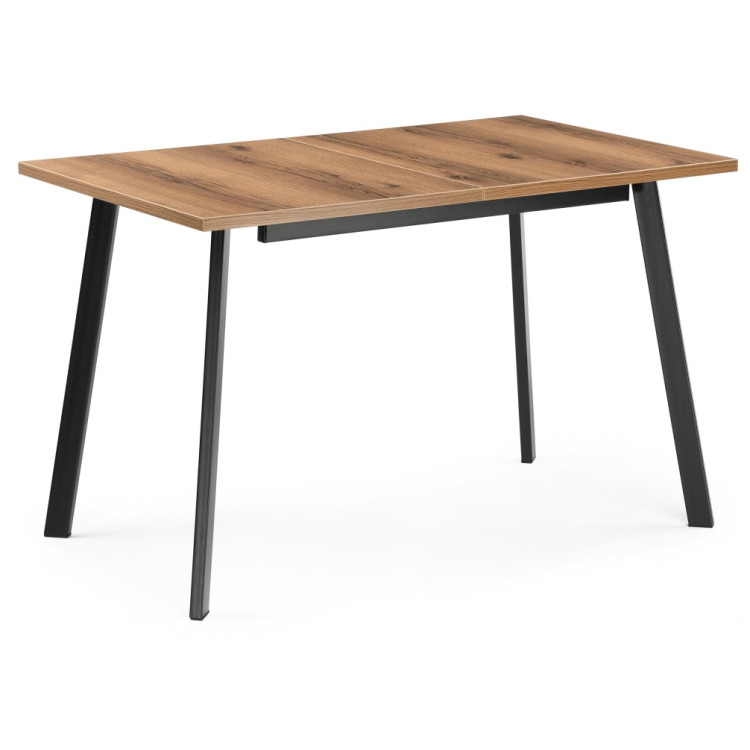 Деревянные столы раскладной Колон лофт 120 25 мм дуб делано темный / черный матовый