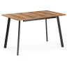 Деревянные столы раскладной Колон лофт 120 25 мм дуб делано темный / черный матовый
