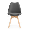BONUSS dark gray / wood стул на деревянном каркасе с обивкой тканью велюр