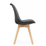 BONUSS dark gray / wood стул на деревянном каркасе с обивкой тканью велюр