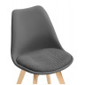 BONUSS dark gray / wood стул на деревянном каркасе с обивкой тканью велюр