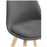 BONUSS dark gray / wood стул на деревянном каркасе с обивкой тканью велюр