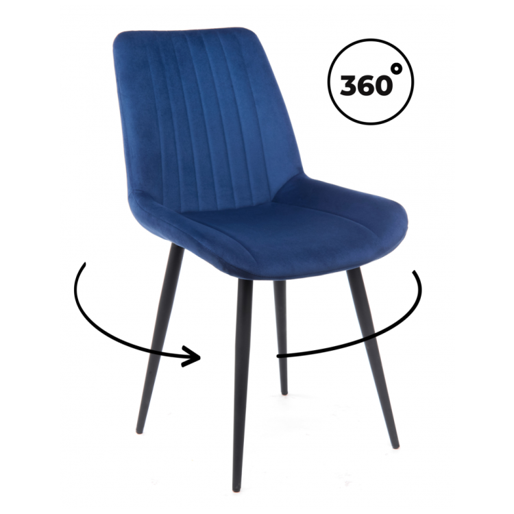 Стулья на металлокаркасе Седа 360 синий (zd 798) / черный np