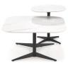 Керамические столики Стол журнальный Halmar BORNA S (белый мрамор/черный)