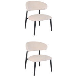 Кресло лаунж Ayla молочный 2 шт.