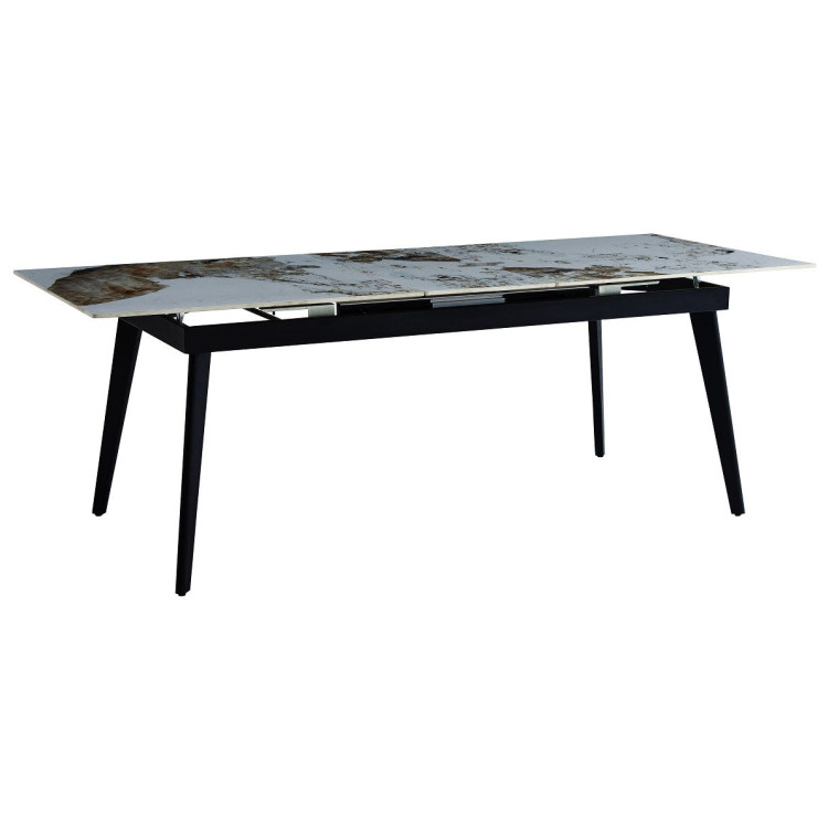 Керамические столы DT301 Стол обеденный расклад. Pandora 2 180-220*90*76, керамич. столешница, основание металл черны Керамические столы DT301 Стол обеденный расклад. Pandora 2 180-220*90*76, керамич. столешница, основание металл черны